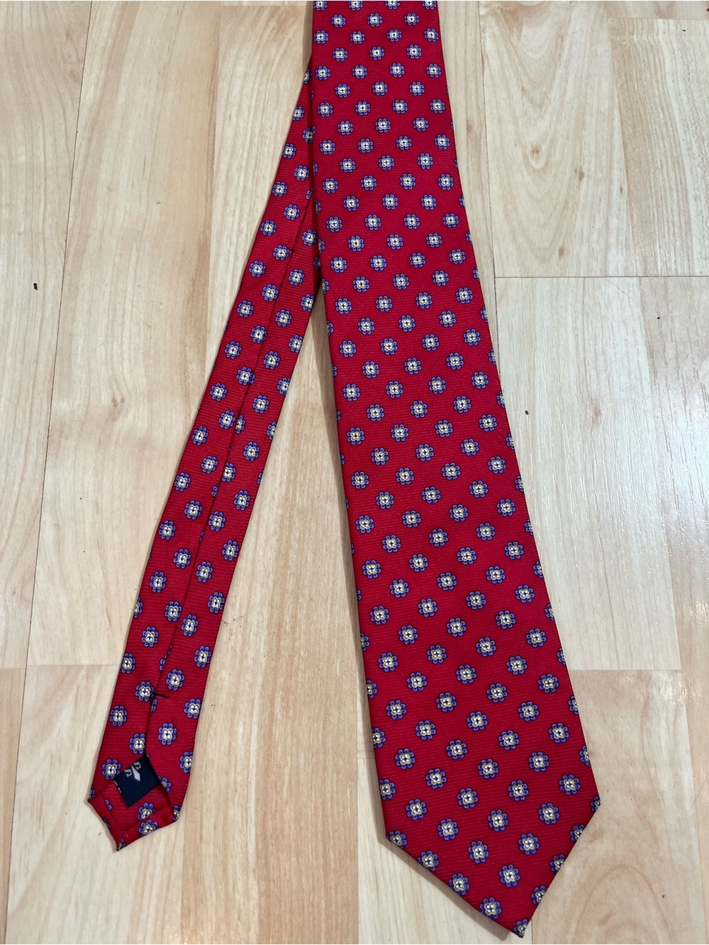 SHORE & SINGER RED MEN'S TIE 100% SILK